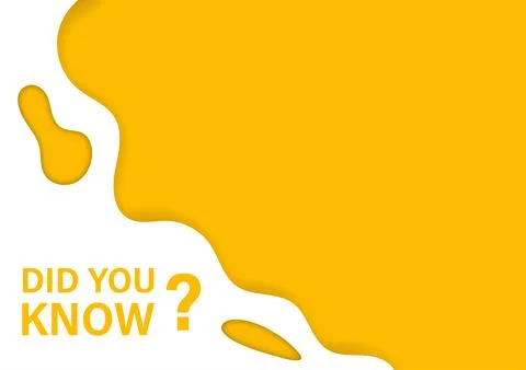 Did you know banner vector on yellow background with copy space for business, Stock-Illustration