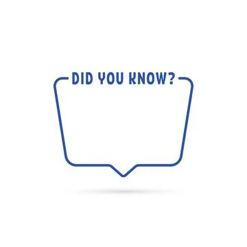 Did you know blue linear frame Stock Illustration