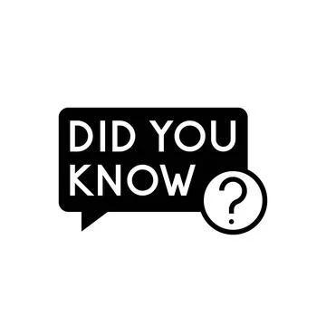 DID YOU KNOW? Bold Text in Speech Bubble Question Icon Stock Illustration