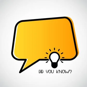 Did you know with hanging bulb. Did you know banner for education, business Stock Illustration