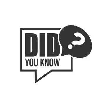 Did You Know icon in flat style. Question mark vector illustration on white i Ilustración de archivo