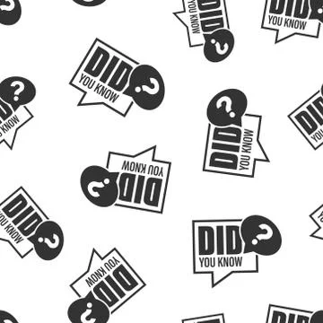 Did You Know icon in flat style. Question mark vector illustration on white i イラスト素材