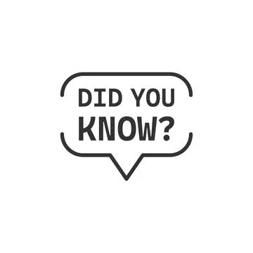 Did you know icon in flat style. Banner interesting facts vector illustration Stock Illustration