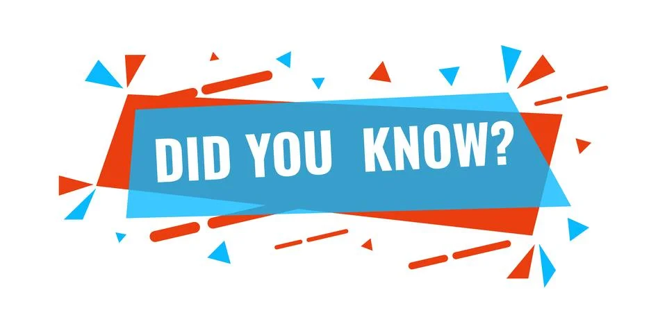 Did you know icon in flat style. Banner interesting facts vector illustrati.. Stock Illustration