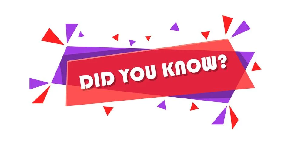 Did you know icon in flat style. Banner interesting facts vector illustrati.. Stock Illustration