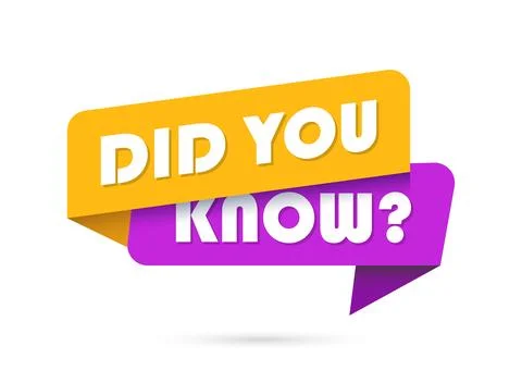 Did you know icon in flat style. Banner interesting facts vector illustrati.. Stock Illustration