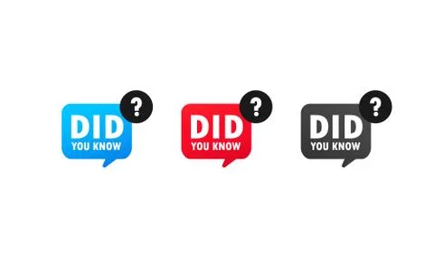 Did you know icon set. Vector on isolated white background. EPS 10 Stock Illustration