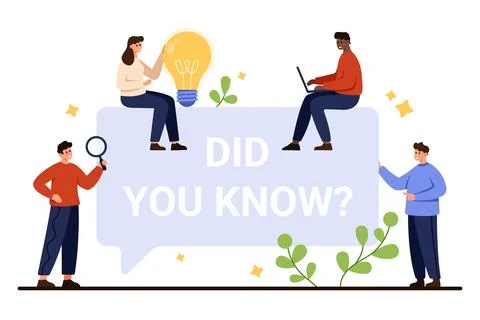 Did You Know Informative Concept Illustration イラスト素材