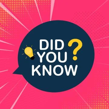 Did you know interesting fact label sticker. Vector Illustration Illustrazione stock