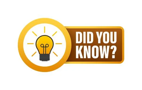 Did You Know Megaphone Label. Vector stock illustration Stock Illustration