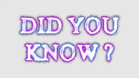 Did you know neon effects, text animation on transparent background Stock Footage 303344969