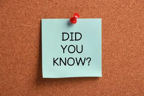 Did You Know Stock Photos