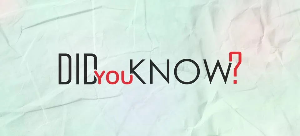 Did you know 스톡 사진