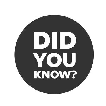 Did You Know question. did you know words Stock Illustration