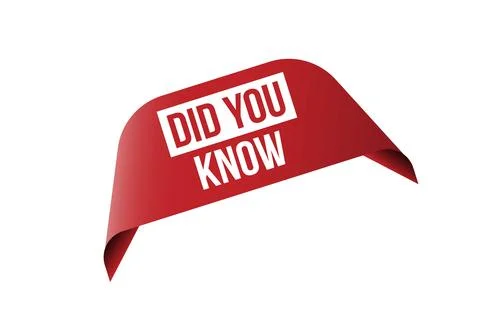 Did you know red ribbon label banner. Stock Illustration
