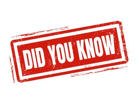 Did you know red stamp style 스톡 일러스트