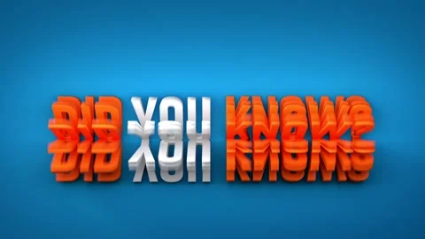 Did you know? Rotating letters in orange and white. Stock Footage 332645026