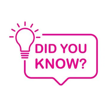 Did you know speech bubble banner vector for business, marketing, flyers, ban Stock Illustration