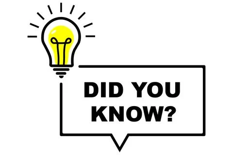 Did You Know speech bubble and Light bulb with sparkle rays shine. Idea sig.. Stock Illustration