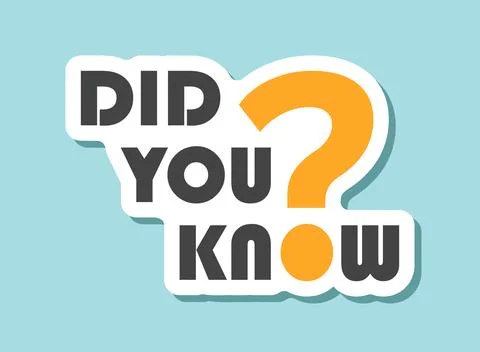Did you know sticker icon in flat style. Banner interesting facts vector il.. Stock Illustration