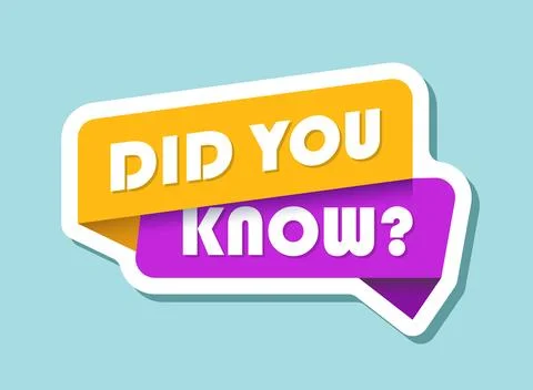 Did you know sticker icon in flat style. Banner interesting facts vector il.. Stock Illustration