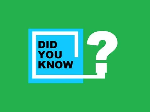 Did you know text with big question mark. Illustration Stock Photos