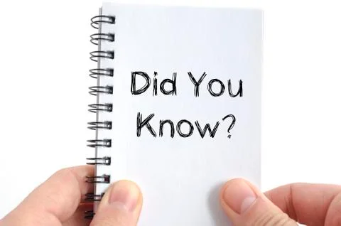 Did you know text concept Stock Photos