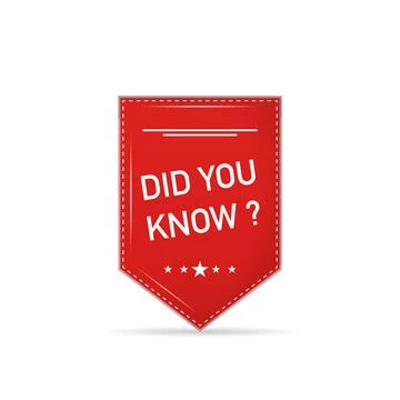 Did you know text creative banner. Vector Stock Illustration