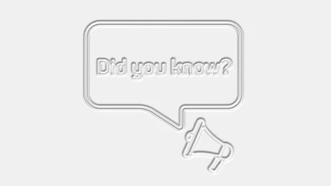 Did you know text. Megaphone with text did you know speech bubble banner Video stock 165783299