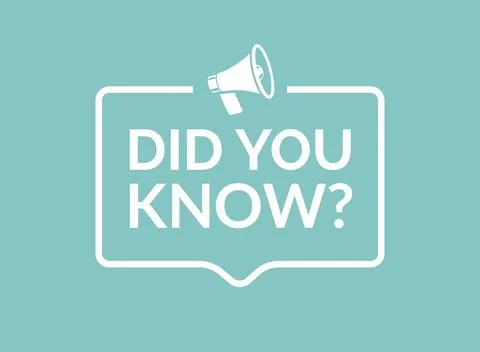 Did you know text in speech bubble message. Question banner or wisdom ask sign Ilustración de archivo
