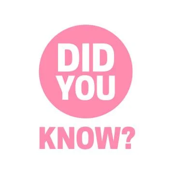 Did you know vector illustration. did you know words Stock Illustration