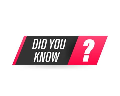Did you know Vector lettering. 库存插图