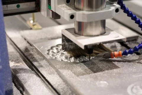 Die and mold making with CNC milling machine Stock Photos