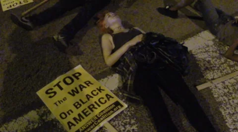 Die In by Black Lives Matter  Stock Footage 53413992