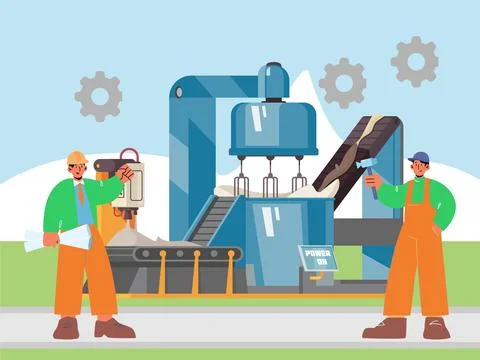 Die-Casting Concept Illustration Style Stock Illustration