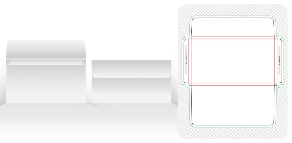 Die Cut Envelope landscape Stock Illustration