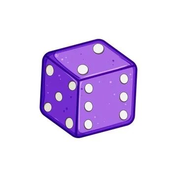 Die dice cartoon vector illustration Stock Illustration