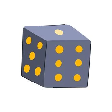 Die dice cartoon vector illustration Ilustração Stock