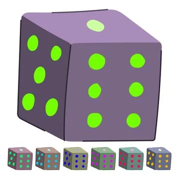 Die dice vector cartoon graphic Stock Illustration