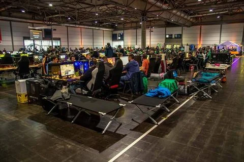 Die DreamHack Leipzig (26. - 28. Januar) ist das dreitägige Gaming-Festiv.. Stock-Fotos