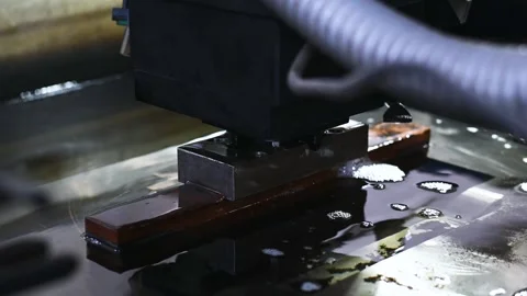 Die-sinking EDM of a metal mold Stock Footage 250959108