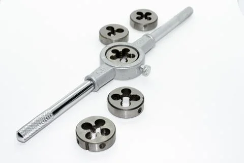 Die tool for threading in metalwork Stock Photos