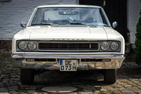 DIEDERSDORF, GERMANY - AUGUST 21, 2021: The mid-size car Rambler Rebel, 1967. Stock Photos