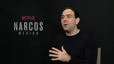 Diego Luna is interviewed for the Netflix TV series Narcos: Mexico - 2018 Stock-Footage 100171077