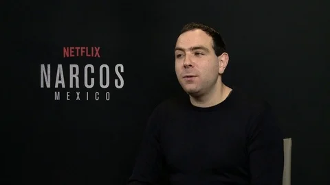 Diego Luna is interviewed for the Netflix TV series Narcos: Mexico - 2018 Stock-Footage 100171114