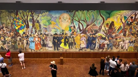 Diego Rivera Mural Museum, Mexico City CDMX, Mexico 4K Stock Footage 292709998