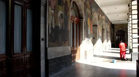 Diego Rivera wall paintings Video stock 10609540