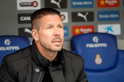 Diego Simeone manager of Atletico Madrid Stock Photos