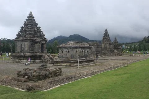 Dieng temple complex tourism object Stock Photos