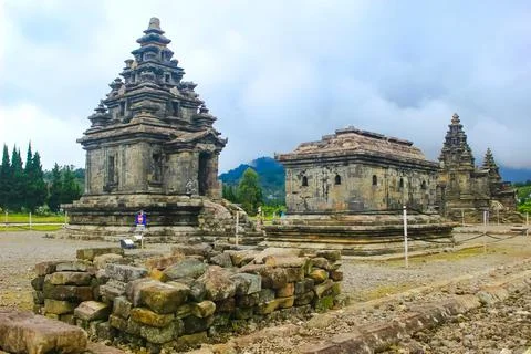 Dieng temple complex tourism object Stock Photos